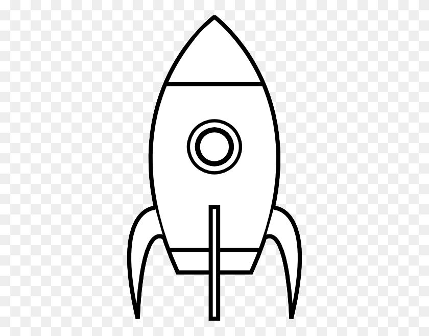 342x598 Blank Rocket Ship Templates For Preschoolers - Ship Clipart Black And White