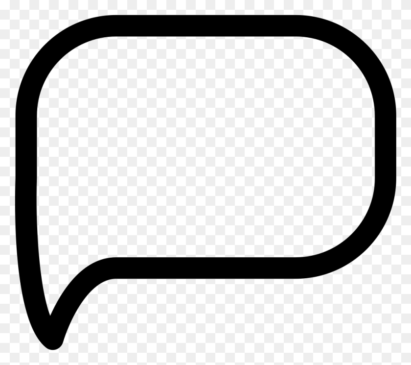 981x862 Blank Rounded Speech Balloon Png Icon Free Download - Word Balloon PNG