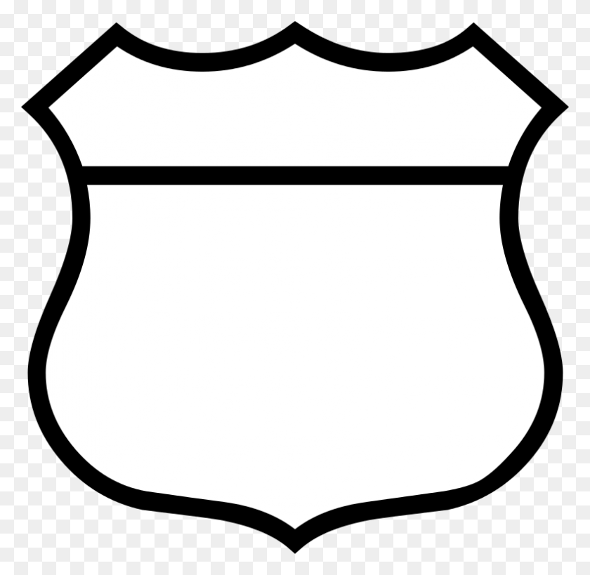 789x768 Blank Shield - Shield Outline PNG