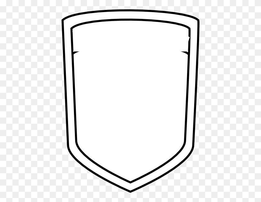 444x593 Blank Shield Soccer Png Clip Arts For Web - Shield Clipart Black And White