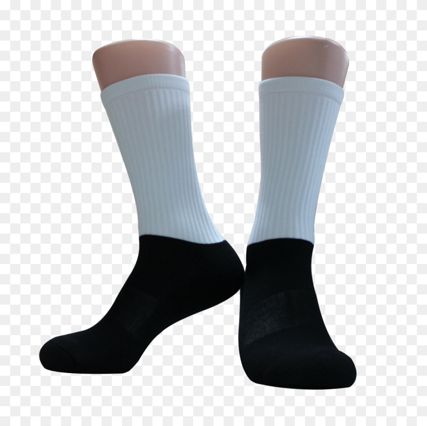 1000x1000 Blank Socks Wholesale White Tube And Black Sole Orient Way - Socks PNG