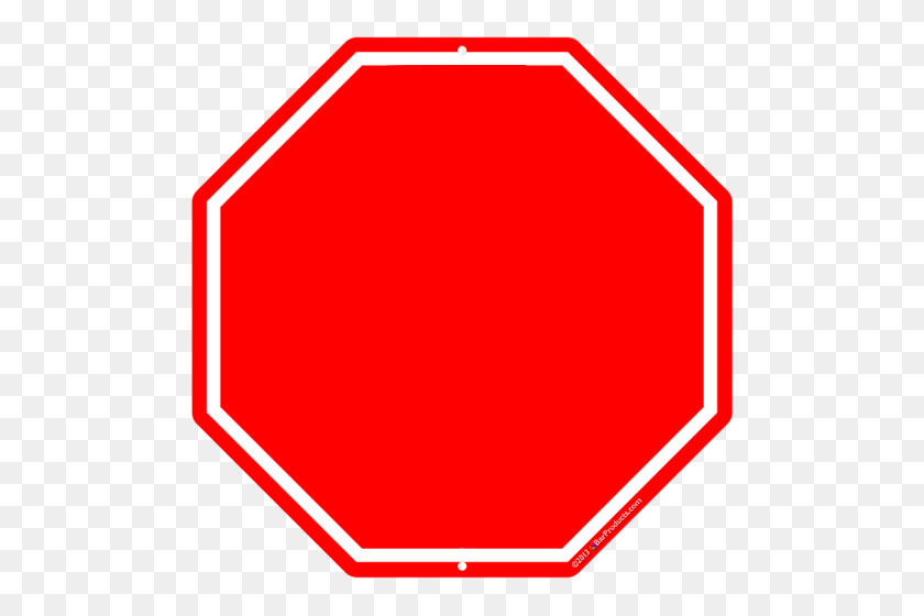 500x500 Blank Stop Sign Clip Art - Blank Check Clip Art