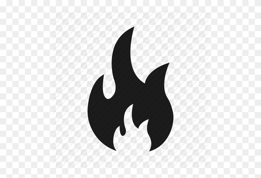 512x512 Blaze, Burn, Caution, Fire, Flame, Flameable Icon - Flame Black And White Clipart