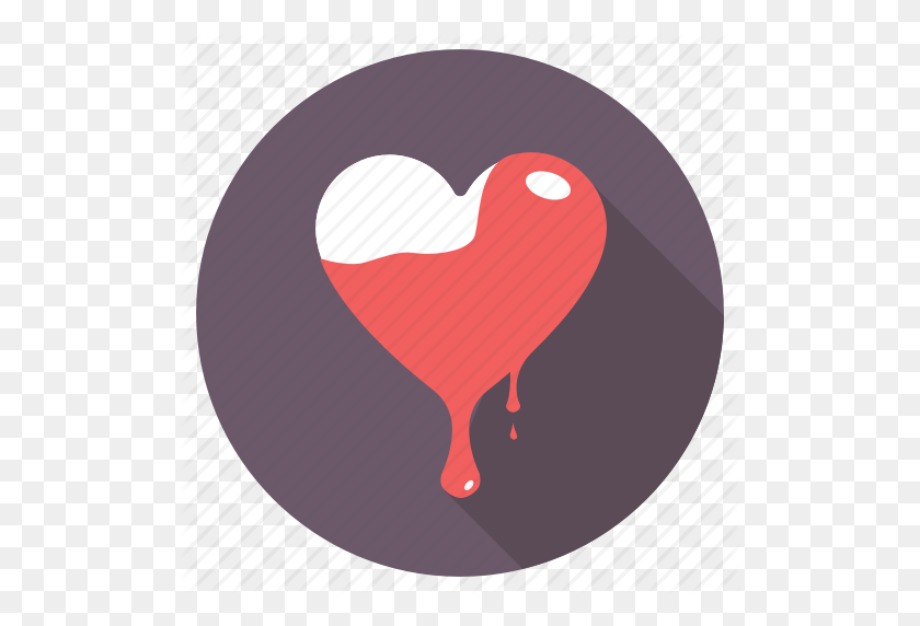512x512 Bleeding Heart, Crazy Love, Dripping Heart, Emotions, Passion Icon - Bleeding Heart PNG