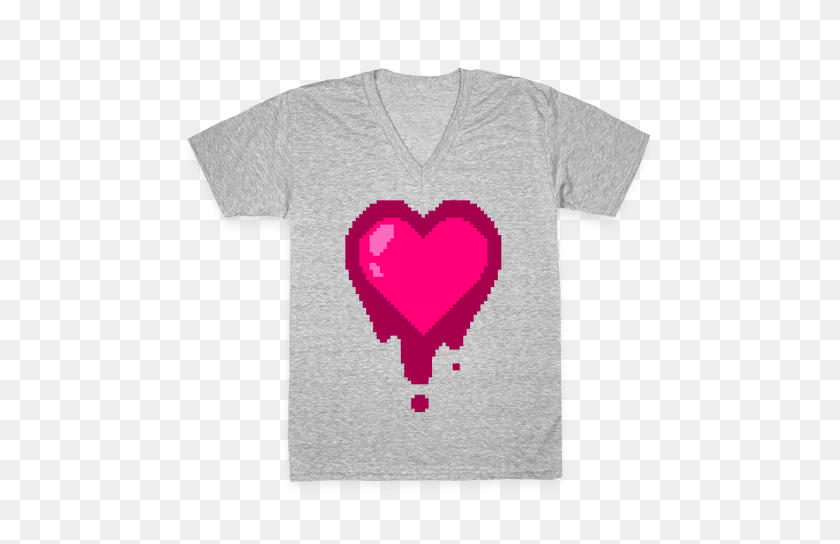 484x484 Corazón Sangrante Con Cuello En V Camisetas De Lookhuman - Corazón Sangrante Png