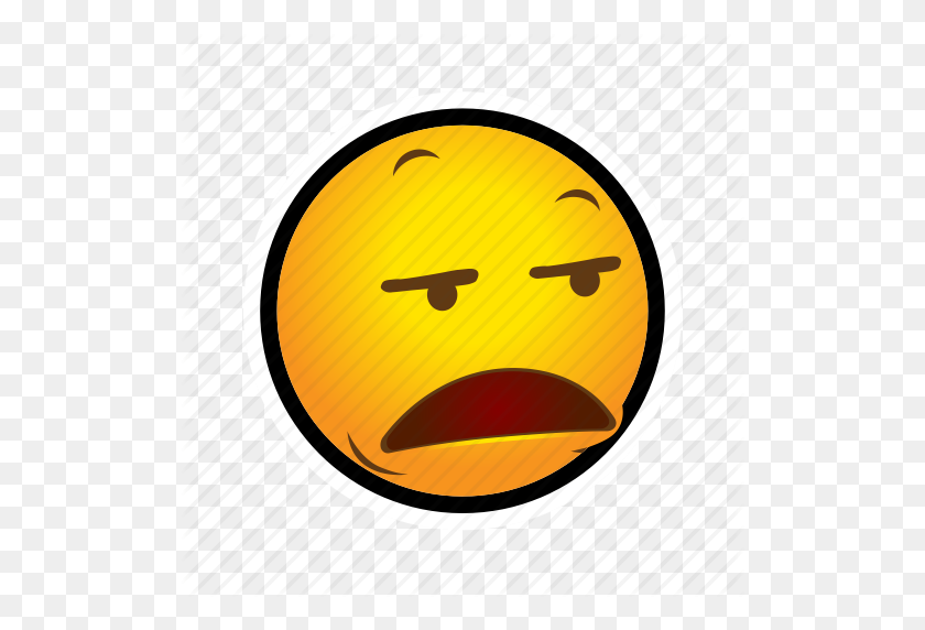 512x512 Bleh, Bored, Boring, Emoticon Icon - Bored PNG