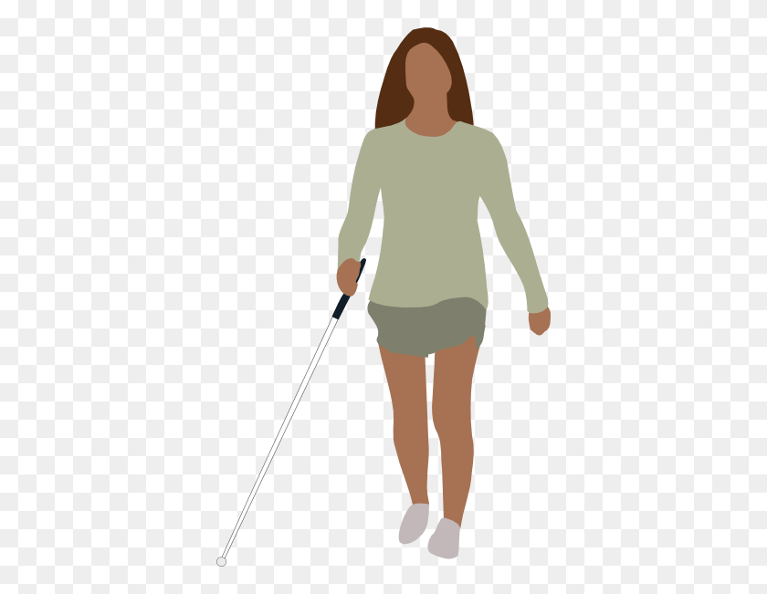 366x591 Mujer Ciega Caminando Clipart - Mujer Caminando Clipart