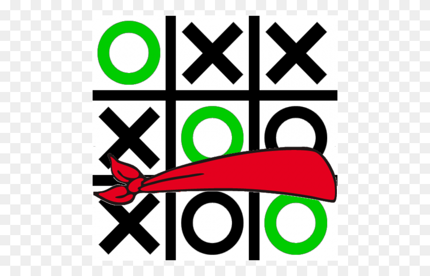 480x480 Blindfold Tic Tac Toe Digital Math Grid Game Paths - Tic Tac Toe Clipart