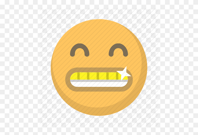 512x512 Bling, Emoji, Face, Gold, Grill, Rapper, Teeth Icon - Gold Teeth PNG