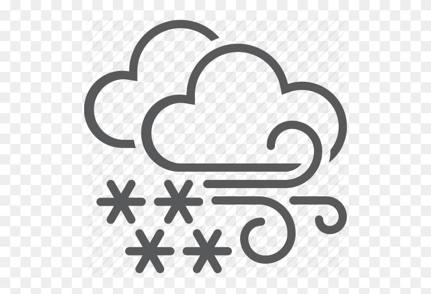 512x512 Метель, Облака, Снег, Буря, Значок Погоды - Метель Png