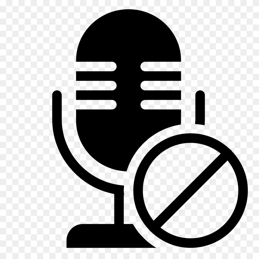 1600x1600 Block Microphone Filled Icono - Microphone Clipart PNG