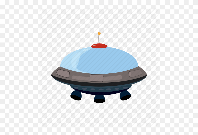 512x512 Blog, Cartoon, Flying, Saucer, Spacecraft, Spaceship, Ufo Icon - Flying Saucer PNG