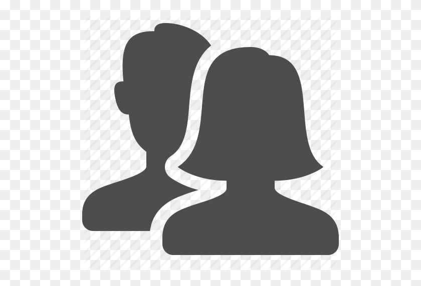 512x512 Blog, Communication, Female, People, Silhouette, User, Users, Web - People Silhouette PNG