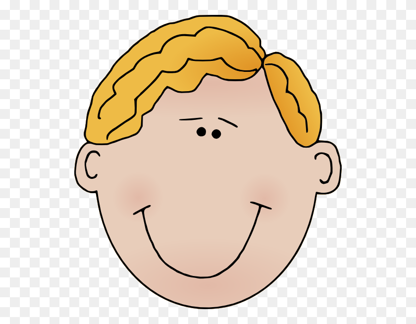 540x594 Blonde Boy Smiling Clip Art - Blonde Boy Clipart