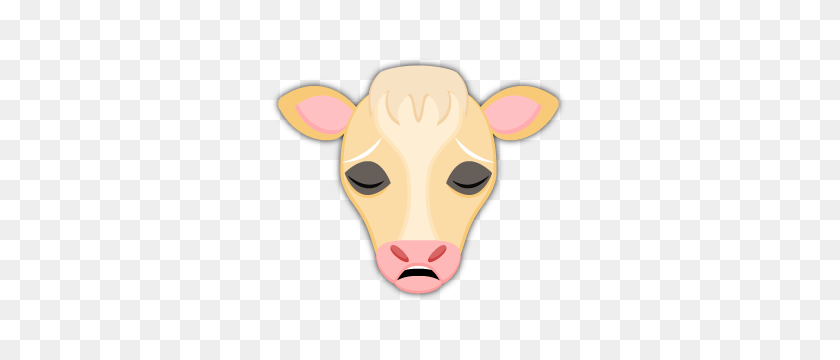 300x300 Наклейки Emoji Blonde Cow Для Imessage Не Будьте Простыми !!! Чат - Семейный Смайлик Png