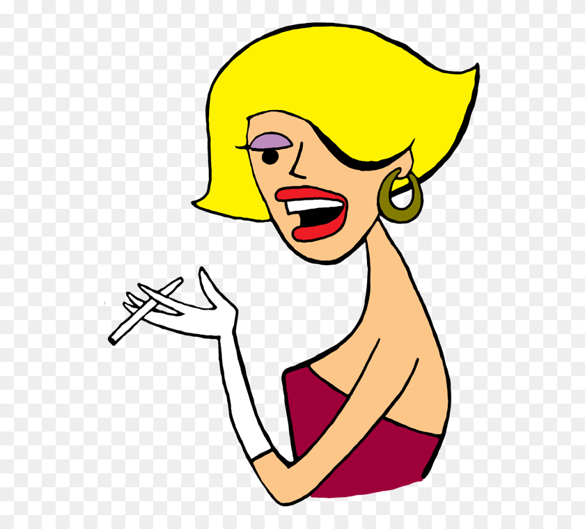 540x700 Mujer Rubia Clipart - Chica Joven Clipart