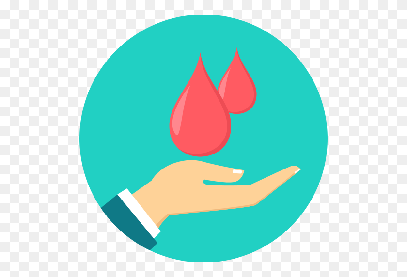 512x512 Blood Donation Blood Drop Png Icon - Blood Hand PNG