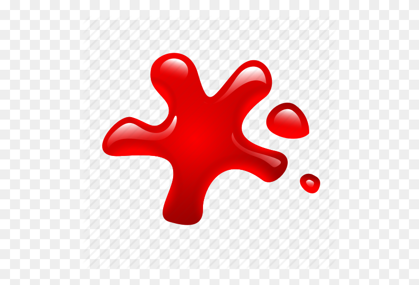 512x512 Blood, Drawing, Kill, Paint, Splatter, Tint Icon - Red Splatter PNG