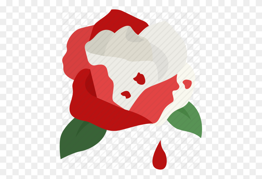 457x512 Blood, Dripping, Painted, Red, Rose, White Icon - Blood Dripping Clipart