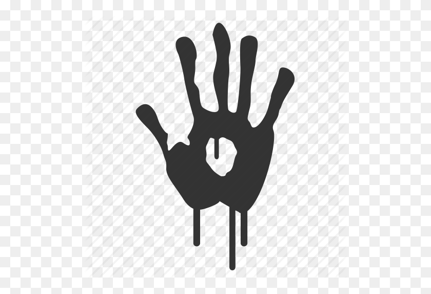 512x512 Blood, Evidence, Halloween, Hand, Horror, Scary, Victim Icon - Blood Hand PNG