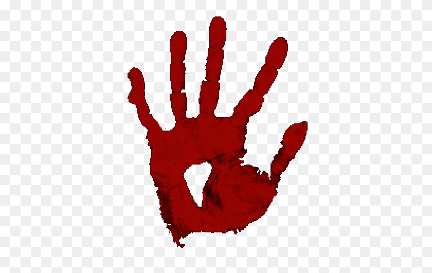 383x471 Blood Hand Horror Terror - Blood Hand PNG