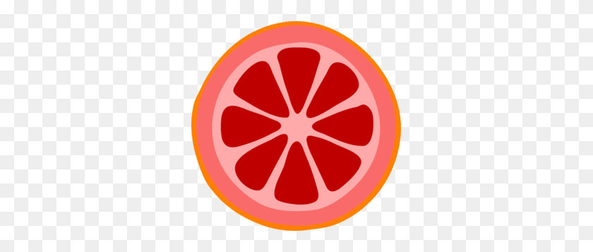 297x297 Blood Orange Slice Clip Art - Orange Slice PNG