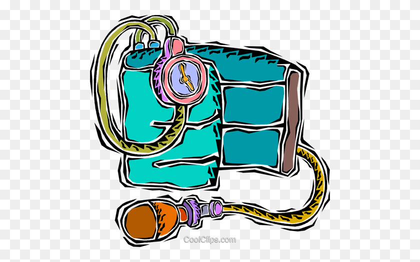 480x465 Blood Pressure Monitor Royalty Free Vector Clip Art Illustration - Blood Pressure Clipart
