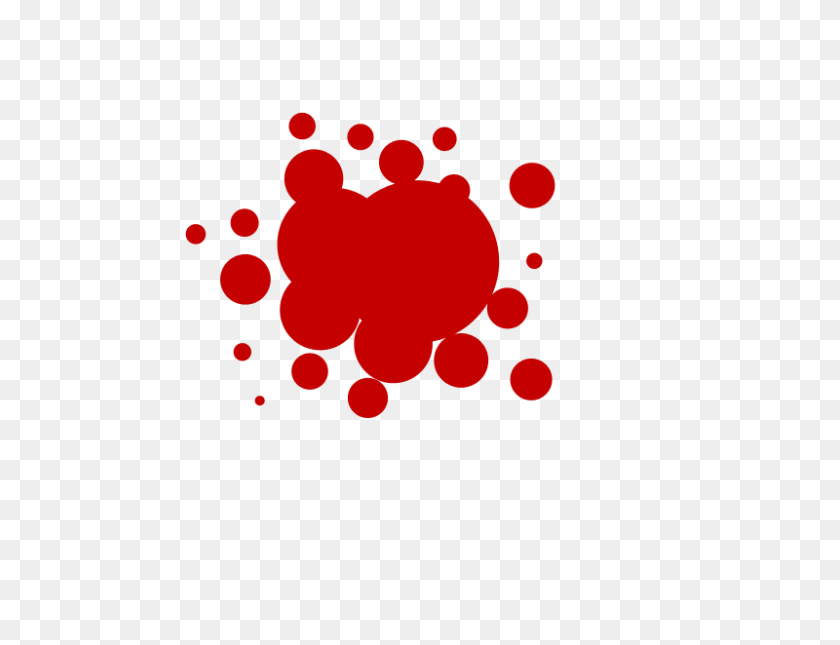 800x600 Blood Splatter Hand Clipart - Blood Drop Clipart