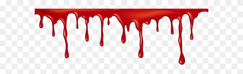 600x196 Bloody Frame Png, Blood Border Png - Blood Spray PNG