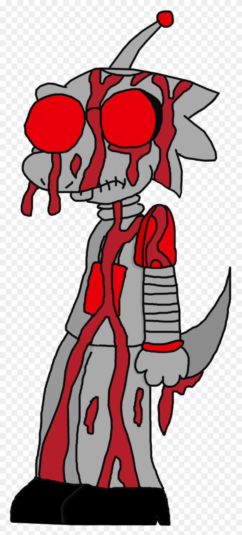 1024x2354 Bloody Gir Alphys - Bloody Hand PNG