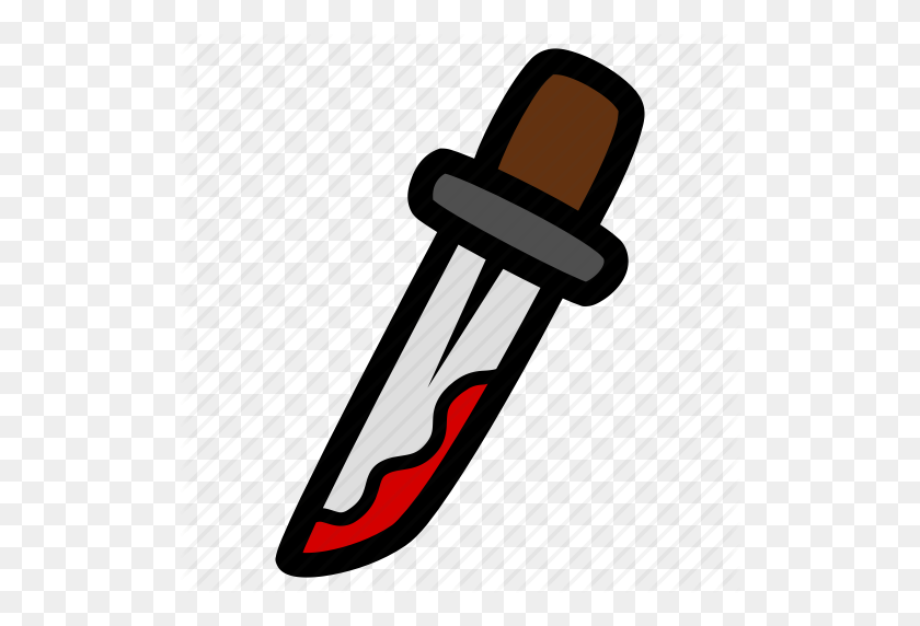 512x512 Bloody, Halloween, Knife Icon - Bloody Knife Clipart