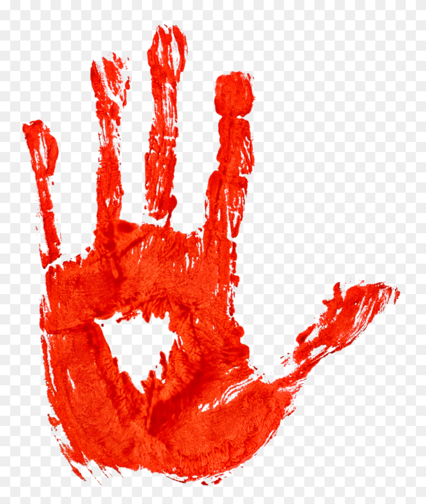 1000x1198 Кровавый Отпечаток Руки Прозрачный, Изображение - Брызги Крови Png