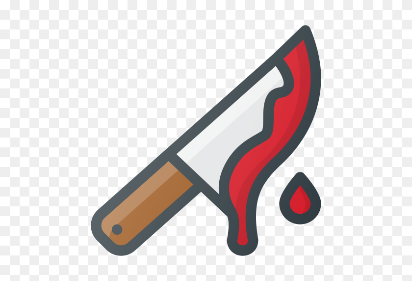 512x512 Bloody, Horror, Kill, Knife Icon - Bloody Knife PNG