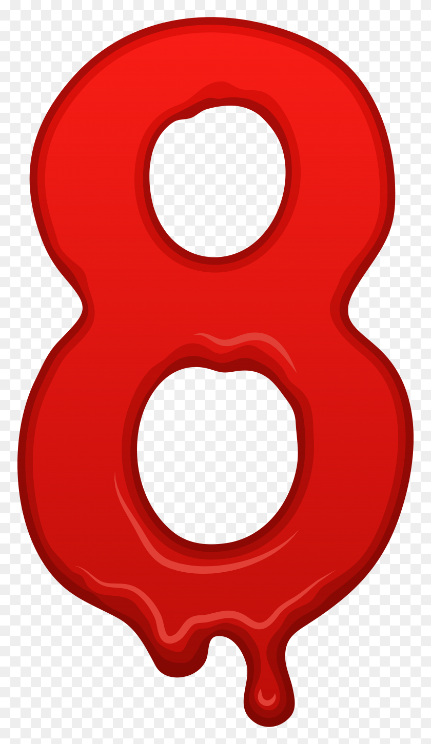 4483x8000 Bloody Number Eight Png Clip Art - Eight Clipart