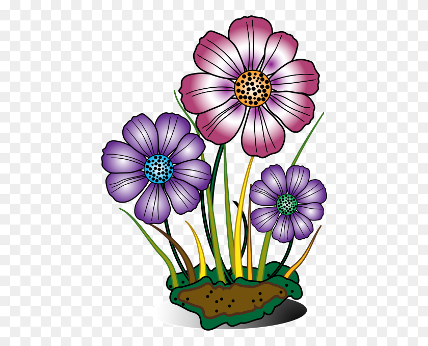 444x618 Bloom Daisy Clipart, Explore Pictures - Flower Pot Clipart