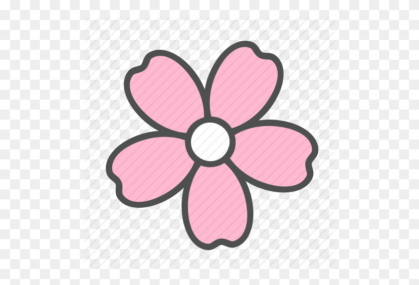 512x512 Flor, Flor, Naturaleza, Sakura, Icono De Primavera - Pétalos De Sakura Png