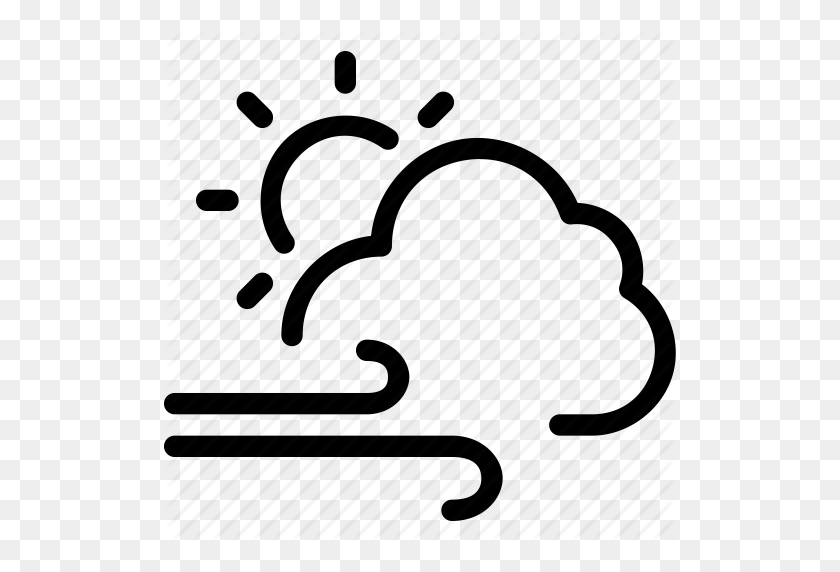 512x512 Blow, Cloud, Gust, Sun, Weather, Wind Icon - Gust Of Wind Clipart