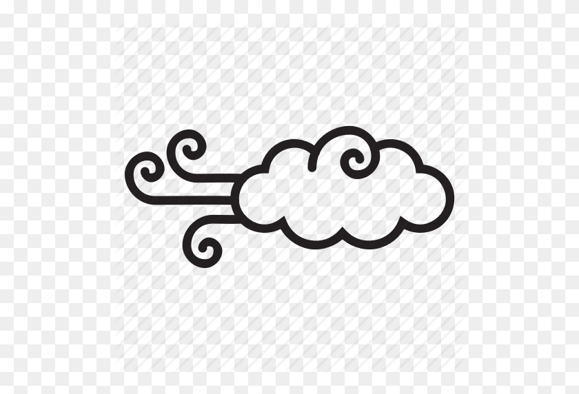 512x512 Blow, Cloudy, Sky, Weather, Wind, Windy Icon - Cloudy Sky PNG