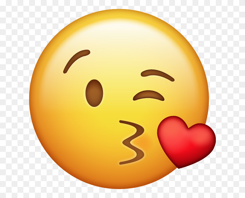 640x618 Blow Kiss Emoji - Счастливые Emoji Png