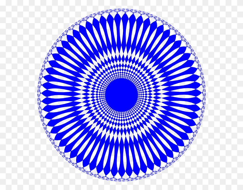 582x598 Imágenes Prediseñadas De Diseño De Círculo Abstracto Azul - Clipart Psicodélico