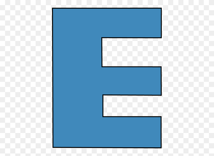 431x550 Blue Alphabet Letter E Clip Art - Letter Blocks Clipart