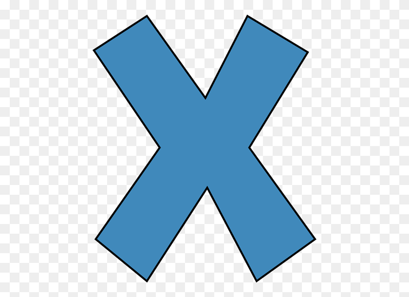 460x550 Blue Alphabet Letter X Clip Art - X Clipart