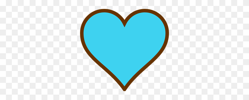 300x278 Blue And Brown Heart Png, Clip Art For Web - Green Heart Clipart