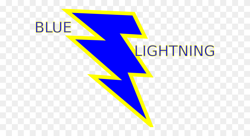 600x400 Blue And Gold Lightning Bolt Clip Art - Lightning Bolt Clipart