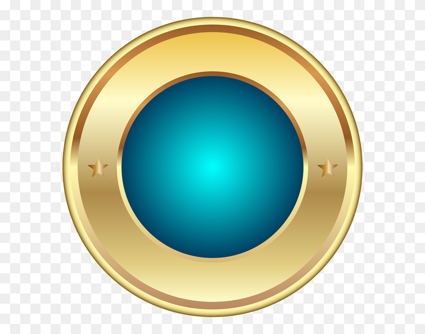 600x600 Blue And Gold Png Transparent Blue And Gold Images - Gold Seal PNG