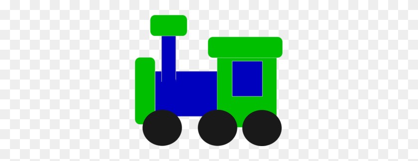 297x264 Blue And Green Train Png, Clip Art For Web - Train Clipart