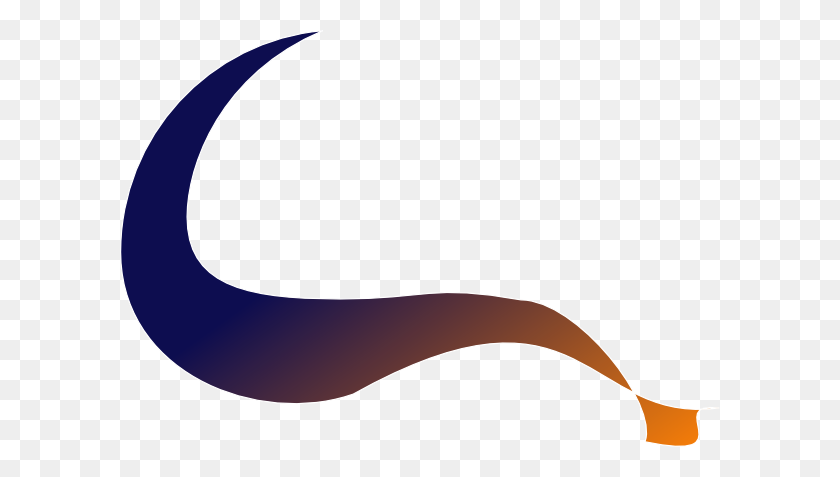 600x417 Blue And Orange Curve Clip Art - Curve Clipart