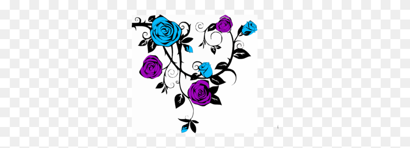 300x243 Blue And Purple Rose Clip Art - Purple Rose Clipart