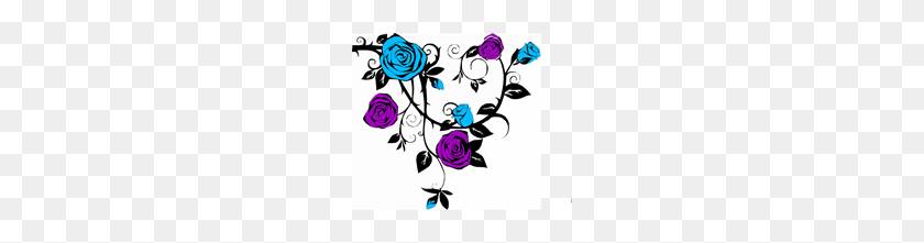 200x161 Blue And Purple Rose Png, Clip Art For Web - Blue Rose PNG