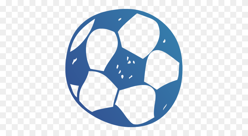 397x400 Blue And White Soccer Ball Clipart - Soccer Ball Clip Art